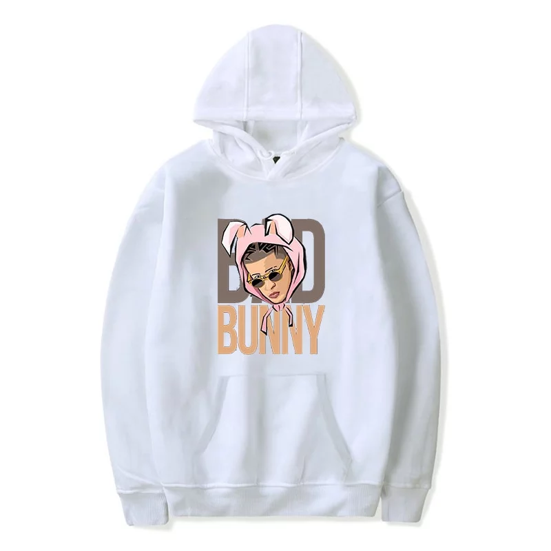 Bad Bunny Face Printed Hoodie Bad Bunny Face Printed Hoodie